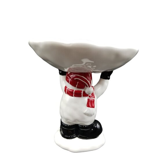 Ceramic Snowman Candy Or Soap Dish Holder Holiday Decor - Picture 4 of 16